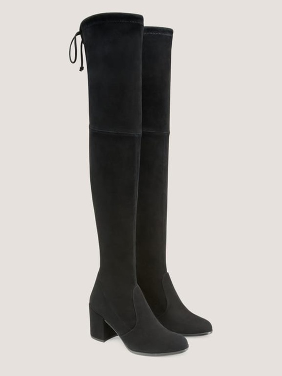 Stuart Weitzman Shoes - Stuart Weitzman Tieland Boots Black Suede Over The Knee Size 39 Heel